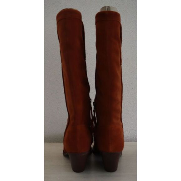 Sam Edelman I2733L2700 Women's Sz 7M Brown Rust Suede Jamie Western Boots - Picture 2 of 12